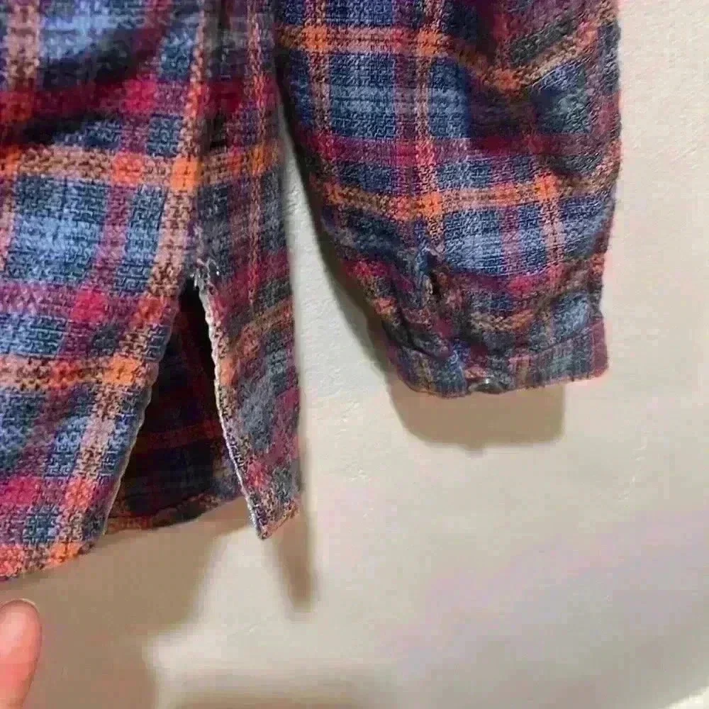 Carbon 2 Cobalt Women Wheaton Plaid Button Down Long Sleeve Shirt Size Small - Picture 4 of 11